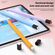 For Apple Pencil 1 Retro Pencil Style Liquid Silicone Stylus Case(Blue)