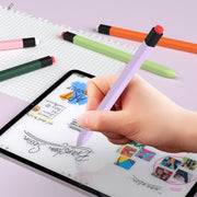 For Apple Pencil 1 Retro Pencil Style Liquid Silicone Stylus Case(Blue)