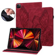 For iPad Pro 12.9 2022 / Air 13 2024 / 2025 Big Butterfly Embossed Leather Tablet Case(Red) - iPad Pro 12.9 (2022/2021) Cases by PMC TechLife | Online Shopping South Africa | PMC TechLife | Buy Now Pay Later Mobicred