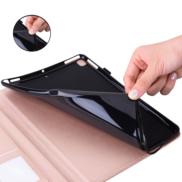 For iPad Pro 11 2024 Big Butterfly Embossed Leather Tablet Case(Rose Gold)