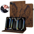 For iPad Pro 13 2024 Big Butterfly Embossed Leather Tablet Case(Brown) - iPad Pro 13 2024 Cases by PMC TechLife | Online Shopping South Africa | PMC TechLife | Buy Now Pay Later Mobicred