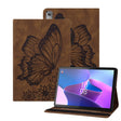 For Lenovo Tab P12 / Xiaoxin Pad Pro 12.7 Big Butterfly Embossed Leather Tablet Case(Brown) - Lenovo by PMC TechLife | Online Shopping South Africa | PMC TechLife | Buy Now Pay Later Mobicred
