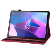 For Lenovo Tab P12 / Xiaoxin Pad Pro 12.7 Big Butterfly Embossed Leather Tablet Case(Red)