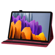 For Samsung Galaxy Tab S9 Ultra / S8 Ultra Big Butterfly Embossed Leather Tablet Case(Red)