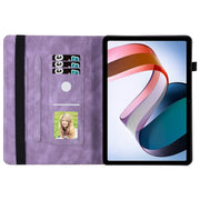 For Xiaomi Redmi Pad SE Big Butterfly Embossed Leather Tablet Case(Purple)