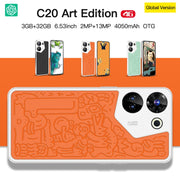 C20 Art Edition, 3GB+32GB, 6.53 inch Face Identification Android 8.1 MTK6753 Octa Core , Network: 4G, Dual SIM(Black)