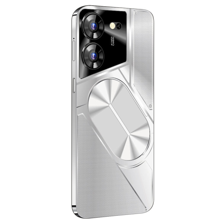 Povo5pro / PU31, 3GB+32GB, 6.53 inch Face Identification Android 8.1 MTK6753 Octa Core, Network: 4G, AI GPT4, Dual SIM(Silver)