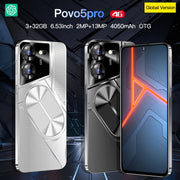 Povo5pro / PU31, 3GB+32GB, 6.53 inch Face Identification Android 8.1 MTK6753 Octa Core, Network: 4G, AI GPT4, Dual SIM(Black)