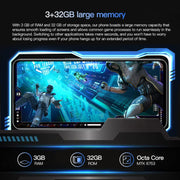 Povo5pro / PU31, 3GB+32GB, 6.53 inch Face Identification Android 8.1 MTK6753 Octa Core, Network: 4G, AI GPT4, Dual SIM(Silver)