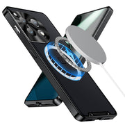 For OnePlus 12 MagSafe Magnetic Frosted Metal Phone Case(Black)
