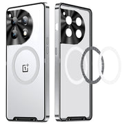 For OnePlus 12 MagSafe Magnetic Frosted Metal Phone Case(Silver)