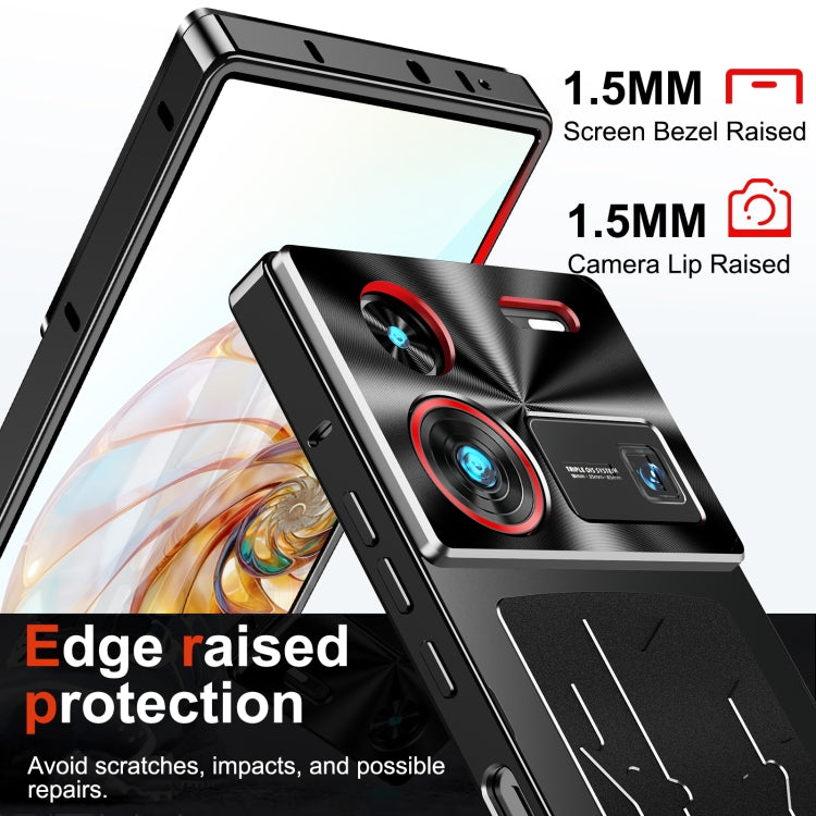For ZTE nubia Z60 Ultra Metal Cooling Phone Case(Black)