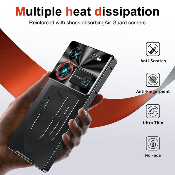 For ZTE nubia Z60 Ultra Metal Cooling Phone Case(Black)