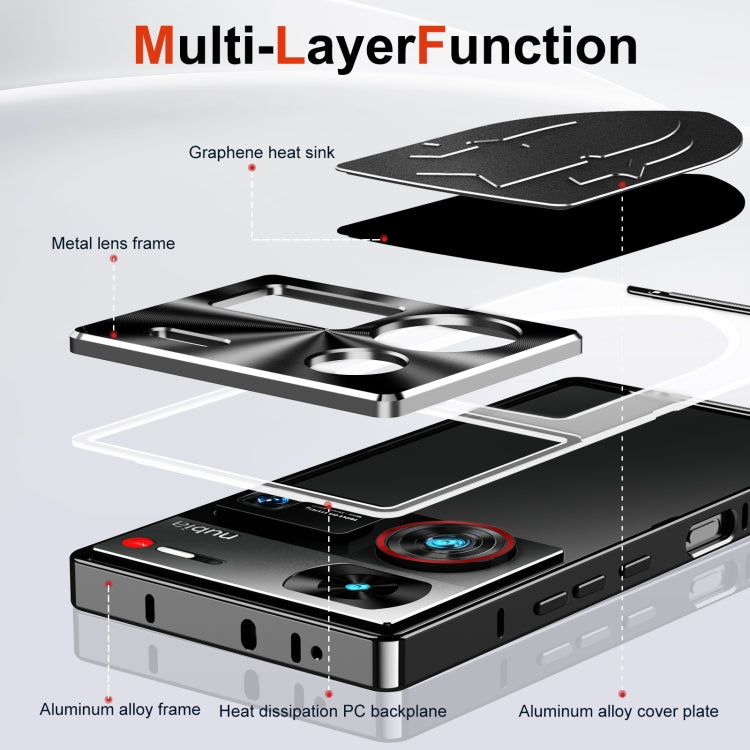 For ZTE nubia Z60 Ultra Metal Cooling Phone Case(Black)