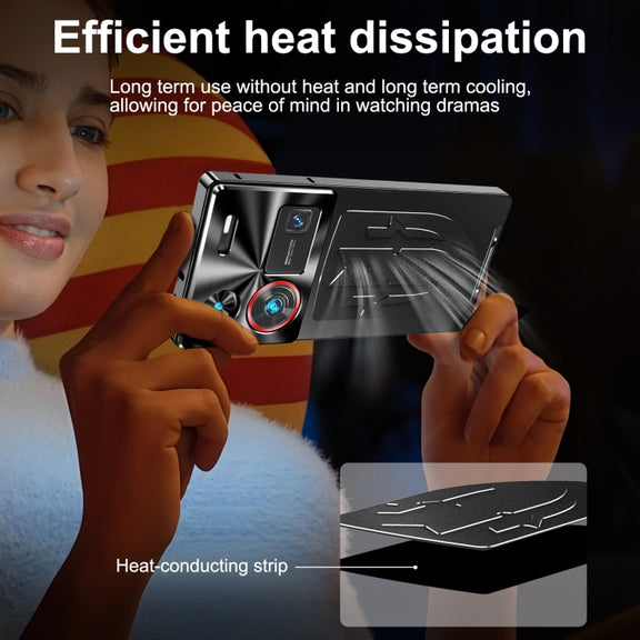 For ZTE nubia Z60 Ultra Metal Cooling Phone Case(Black)