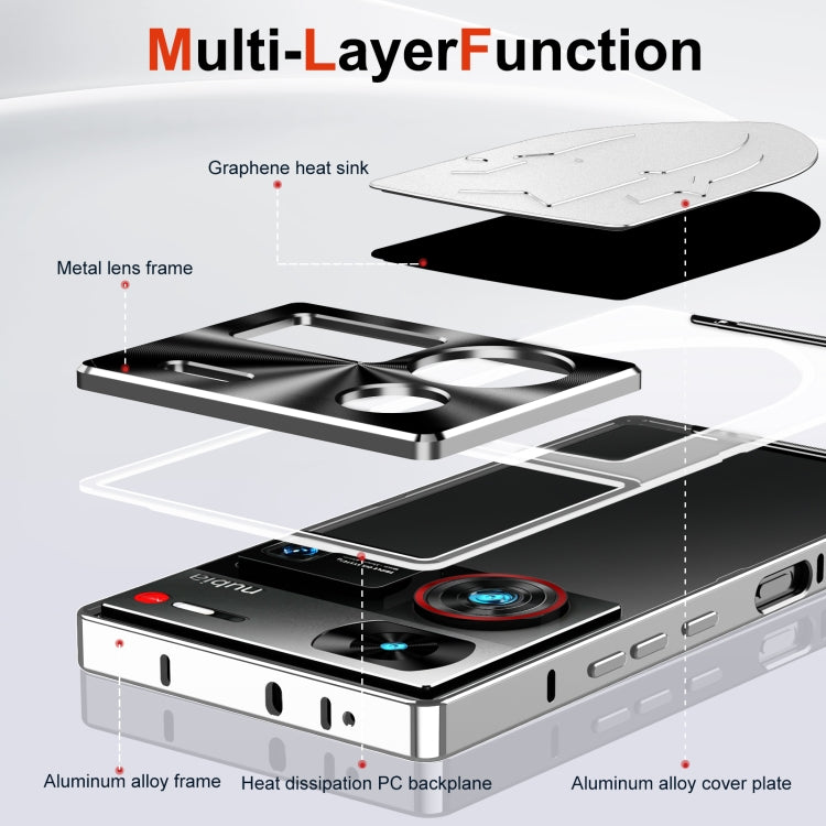 For ZTE nubia Z60 Ultra Metal Cooling Phone Case(Silver)