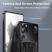 For ZTE nubia Red Magic 10 Pro / 10 Pro+ Metal Cooling Phone Case(Black)