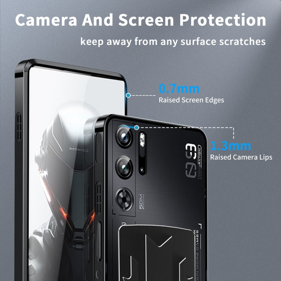 For ZTE nubia Red Magic 10 Pro / 10 Pro+ Metal Cooling Phone Case(Black)