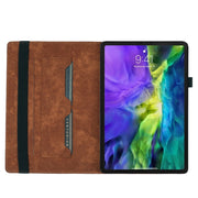 For iPad Pro 12.9 2022 / Air 13 2024 Butterfly Cat Embossing Leather Tablet Case(Brown)