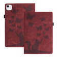 For iPad Air 11 2024 / Air 11 2025 Butterfly Cat Embossing Leather Tablet Case(Red) - iPad Air 11 2025 / 2024 Cases by PMC TechLife | Online Shopping South Africa | PMC TechLife | Buy Now Pay Later Mobicred