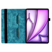 For iPad Air 11 2024 / Pro 11 2021 / 2020 Butterfly Cat Embossing Leather Tablet Case(Sky Blue)