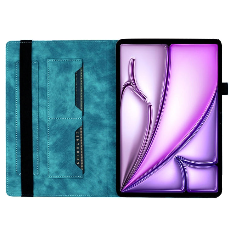 For iPad Air 11 2024 / Pro 11 2021 / 2020 Butterfly Cat Embossing Leather Tablet Case(Sky Blue)