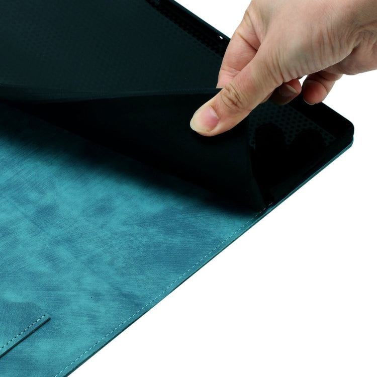 For Samsung Galaxy Tab S9 FE+ / S9+ / S8+ Butterfly Cat Embossing Leather Tablet Case(Sky Blue)