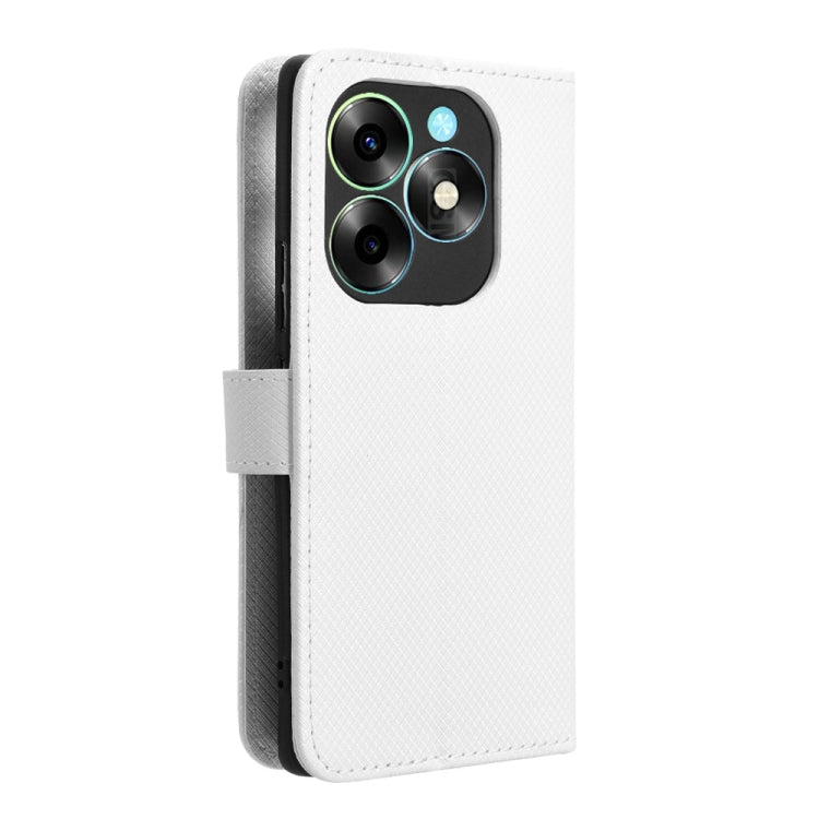 For itel S23+ S681LN Diamond Texture Leather Phone Case(White)