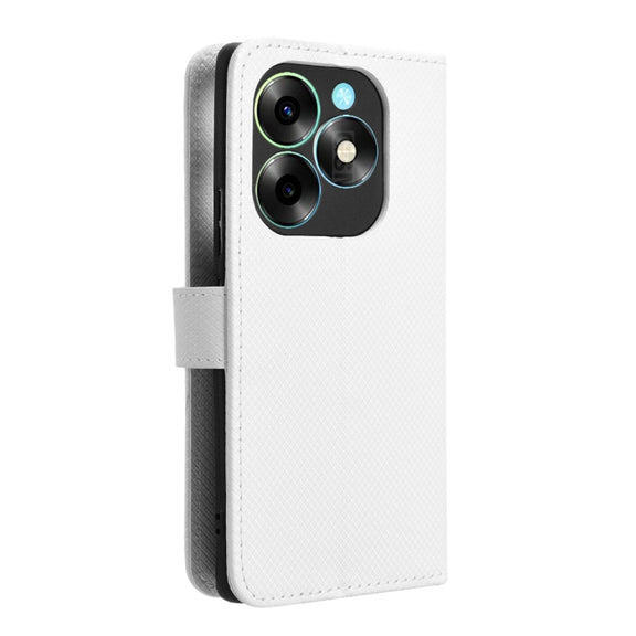 For itel S23+ S681LN Diamond Texture Leather Phone Case(White)