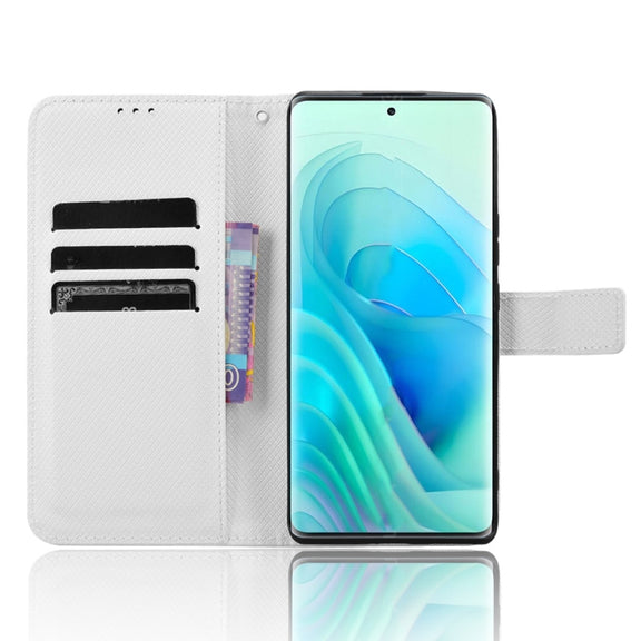 For itel S23+ S681LN Diamond Texture Leather Phone Case(White)