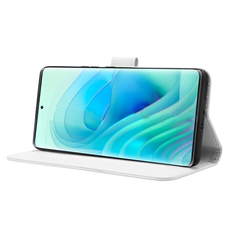 For itel S23+ S681LN Diamond Texture Leather Phone Case(White)