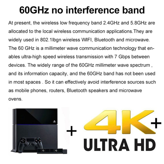 Measy W2H 60GHz 4K+ Ultra HD Wireless Transmission Kit, Transmission Distance: 50m(AU Plug)