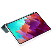 For Lenovo Tab M11 /Xiaoxin Pad 11 2024 Clear Acrylic Deformation Leather Tablet Case(Deep Green)