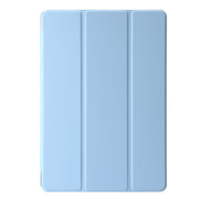For Lenovo Tab M11 /Xiaoxin Pad 11 2024 Clear Acrylic 3-Fold Leather Tablet Case(Ice Blue)
