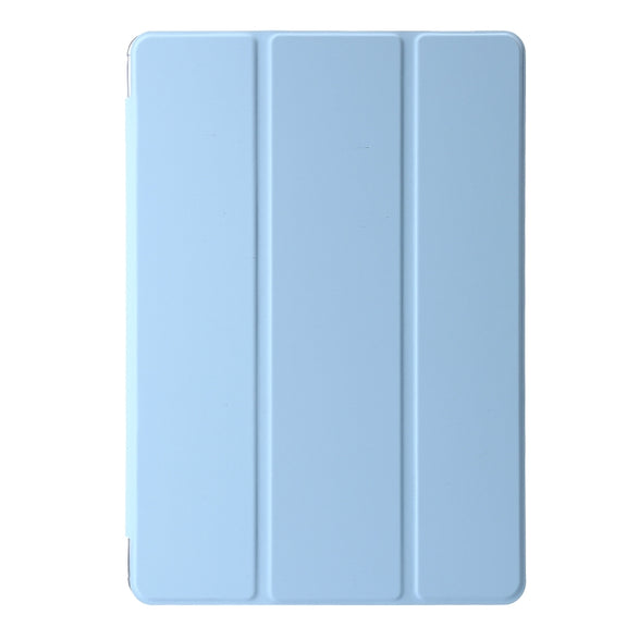 For Lenovo Tab M11 /Xiaoxin Pad 11 2024 Clear Acrylic 3-Fold Leather Tablet Case(Ice Blue)