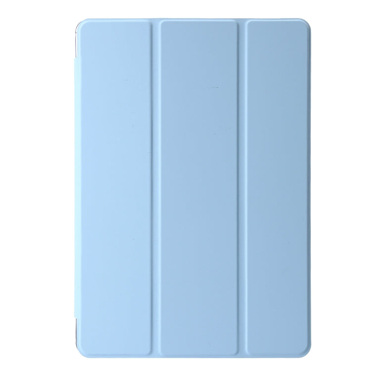For Lenovo Tab M11 /Xiaoxin Pad 11 2024 Clear Acrylic 3-Fold Leather Tablet Case(Ice Blue)