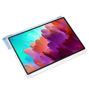 For Lenovo Tab M11 /Xiaoxin Pad 11 2024 Clear Acrylic 3-Fold Leather Tablet Case(Ice Blue)