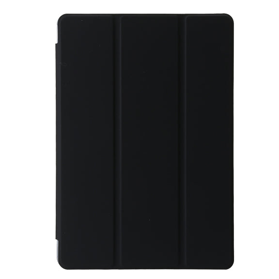 For Lenovo Tab M11 /Xiaoxin Pad 11 2024 Clear Acrylic 3-Fold Leather Tablet Case(Black)