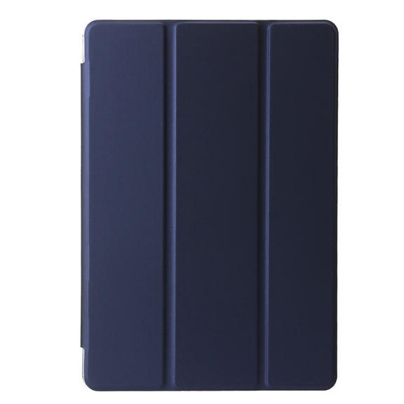 For Lenovo Tab M11 /Xiaoxin Pad 11 2024 Clear Acrylic 3-Fold Leather Tablet Case(Dark Blue)