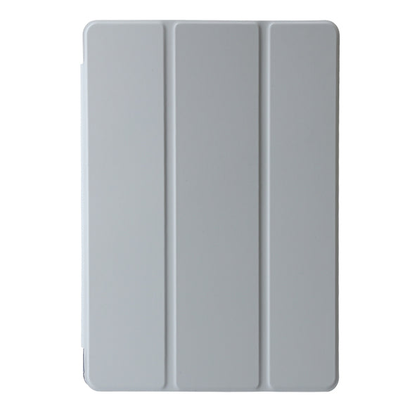 For Lenovo Tab M11 /Xiaoxin Pad 11 2024 Clear Acrylic 3-Fold Leather Tablet Case(Grey)
