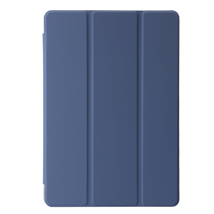 For Lenovo Tab M11 /Xiaoxin Pad 11 2024 Clear Acrylic 3-Fold Leather Tablet Case(Lavender)
