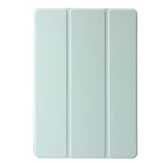 For Lenovo Tab M11 /Xiaoxin Pad 11 2024 Clear Acrylic 3-Fold Leather Tablet Case(Green)