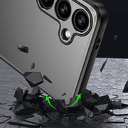 For Samsung Galaxy S24+ 5G Frosted Metal Phone Case(Gold)