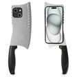 For iPhone 15 Plus Simulated Kitchen Knife TPU + PC Phone Case(Silver) - free shipping - PMC TechLife - Order now!