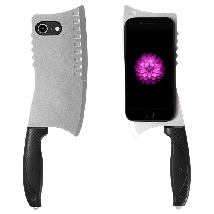 For iPhone 6 Simulated Kitchen Knife TPU + PC Phone Case(Silver)