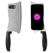 For iPhone 6 Simulated Kitchen Knife TPU + PC Phone Case(Silver)