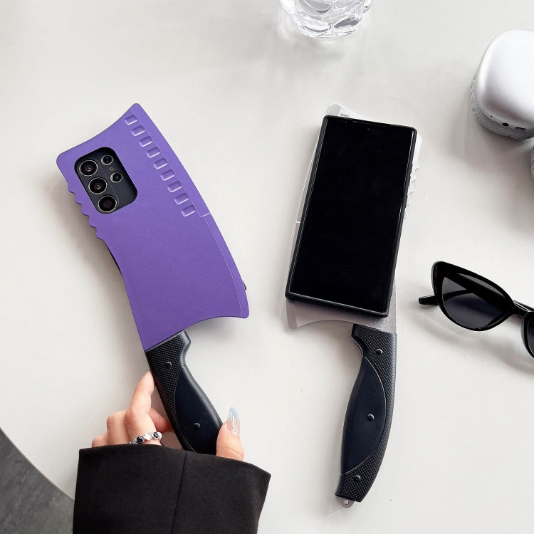 For Samsung Galaxy S23 Ultra 5G Simulated Kitchen Knife TPU + PC Phone Case(Silver)