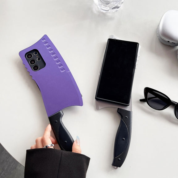 For Samsung Galaxy S23 Ultra 5G Simulated Kitchen Knife TPU + PC Phone Case(Silver)