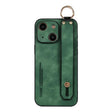 For iPhone 15 Lambskin Wristband Holder Phone Case(Green) - iPhone 15 Cases by PMC TechLife | Online Shopping South Africa | PMC TechLife