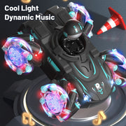 Q169 2.4G Magic Color Projection Stunt Remote Control Car(Black Red)